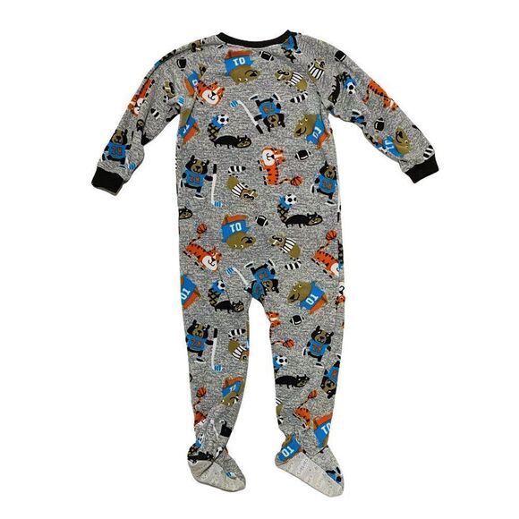Carter's Fleece Footed Sporting Animal Print PJ's - Picture 4 of 4